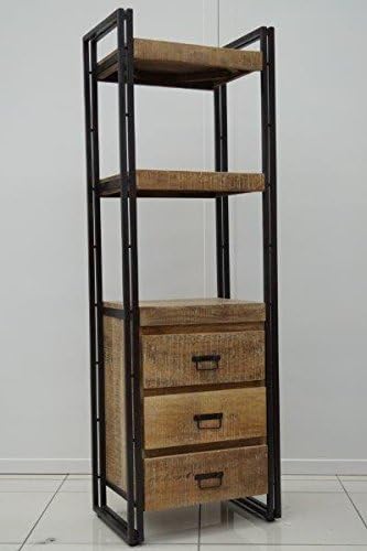 Nomadde Industriel Colonne Etagere Pachtoune Finition Voir Photo Bois Massif De Manguier Amazon Fr Cuisine Maison