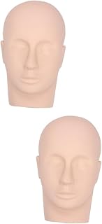 Balacoo Cabeça De Manequim Prática Para Peruca 2 Peças Cabeça De Manequim Para Extensão De Cílios Cabeleireiro Manequim Corporal Para Roupas Cosmetologia Cabeça Prática De Sílica