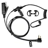 HYS Radio Oreillett Compatible avec Motorola CP040 DP1400 XT420 Talkie Walkie, Microphone avec Écouteur, Tube Acoustique Transparent Oreillette (B 1 Pcs)