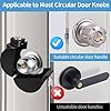 PKLIYH Child Proof Door Knob Cover Lock for Dementia Elderly Safety - Universal ABS Plastic Lock-Out Device for Bedroom, Bathroom, Gas Valve & Outdoor Faucets (Fits Most Circular Knobs)-1 Pack