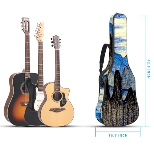 JRHEJTHH Housse de guitare acoustique imperméable et pliable avec bandoulière réglable pour guitare acoustique de 101,6 cm, 104,4 cm, 106,7 cm, rembourrage épais pour Halloween Night et citrouilles, - Les Beatles, Paul McCartney, John Lennon, RIngo Starr, George Harrison JRHEJTHH Housse de guitare acoustique imperméable et pliable avec bandoulière réglable pour guitare acoustique de 101,6 cm, 104,4 cm, 106,7 cm, rembourrage épais pour Halloween Night et citrouilles, – Image 6