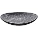Produktbild palmer 4 x Rocks Teller flach oval 20x18 Teller Speiseteller, Porzellan, grau melliert