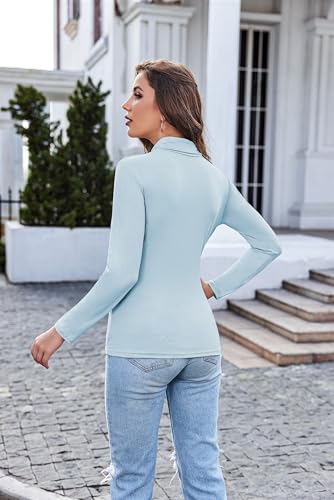 Turtleneck Tops for Women Long Sleeve Base Layer Thermal Underwear Shirts — view 3