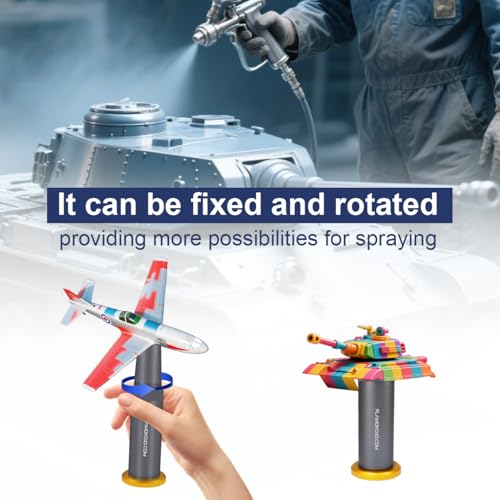 Rotatable Model Airbrush Stand - Extra-Large Parts Fixation with 6PCS Reusable Crystal Double-Sided Tapes for Model, Aircraft & Military Kits, PMKJ035