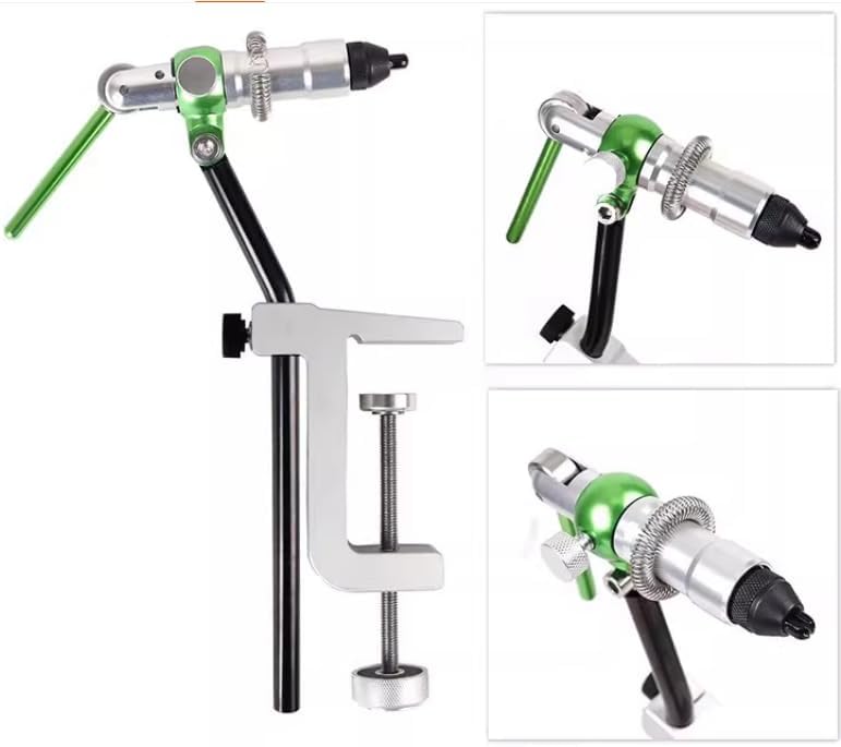1 PCS Fly Tying Vise Tools C-Clamp Tying Vise with Steel Hardened Jaws Rotating Hook Tools Tying Thread Bobbin Holder