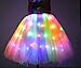 Viyorshop Girls Unicorn Costume LED Light Up Tutu Dress Up Birthday Gifts Princess Dress for Halloween Party(Rainbow Sequins, 5-6 Years)
