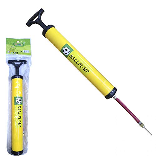 Bomba de Ar Manual Portátil Bola Balão Futebol Basquete Volei Esporte (Amarelo)