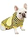 Impoosy Dog Bee Hoodies Dogs Halloween Bumble Bee Costumes Cute Pet Clothes Puppy Bee Shirts (S)