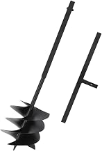 LXYZWRW Furniture Select-Ground - Broca con mango (250 mm, acero), color negro