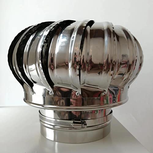 Kit generador de turbina eólica con Controlador de Carga, generador de turbina Vertical, Ventilador de turbina de Techo de Acero Inoxidable, Cubierta Impermeable contra el Viento para tuberí