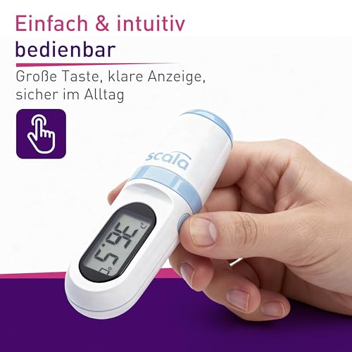 Scala 01487 SC 8271 - Termómetro de frente por infrarrojos, Color blanco, 36 gr - imagen 4