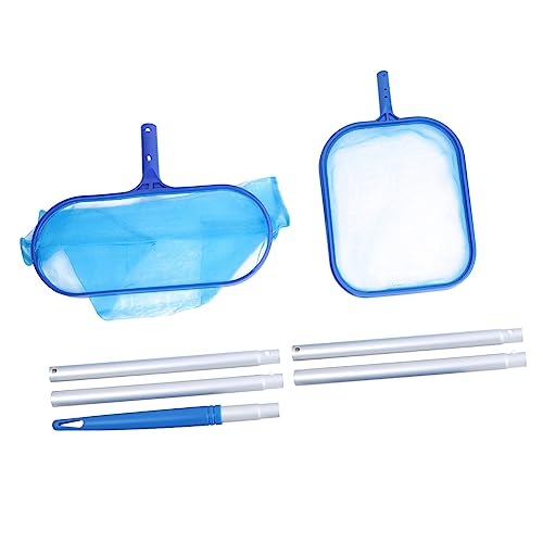 GALPADA 1Juego Limpieza para Piscina con Mango Telescópico De Aluminio De Malla Profunda Malla Superficial Secciones De Varilla para Recolectar y Suciedad