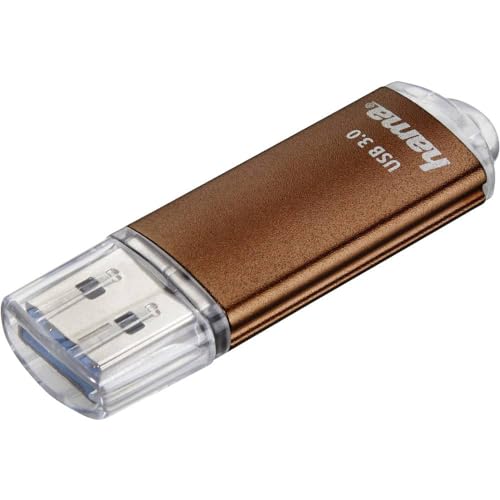 Hama | Pendrive USB 3.0 de 64 GB | Memoria USB-A de Alta Velocidad 70 MB/s | Diseño Elegante de Metal con Tapa Protectora | Ideal para Documentos y Fotos | Color Bronce