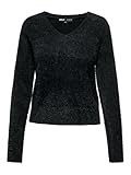 ONLY Onella Piumo - Jersey para Mujer L/S con Cuello de Pico, Talla S, Color Negro