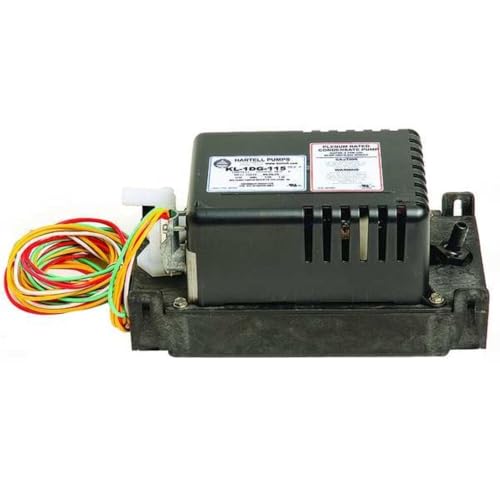 Hartell 801030, Condensate Pump, Model KL-1DG, 115 VAC With Auxiliary Switch, 1" and 1-3/4" Inlet, 18 ft Maximum Lift