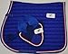 Horse All Purpose English Saddle Pad Set with Matching Ear Bonnet English Full Horse Size (Royal Blue)