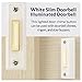 Newhouse Hardware LED Lighted Sturdy Plastic Door Chime Push Button BT3WL White | Classic Rectangular Lighted Door Bell Button | Replacement Wired Doorbell Button for Most Door Bell Chimes
