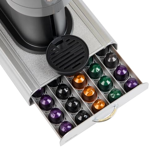 Tiroir à capsules compatible avec Nespresso Mind Reader argenté - 6