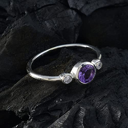 Bague améthyste véritable argent 925 au quotidien - 4