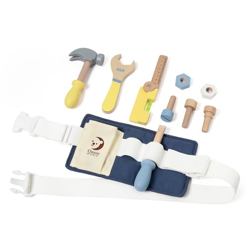Ceinture d'outils en bois Classic World 10 éléments aux finitions soignées