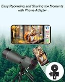opaita 25-75x80 Spotting Scope with Tripod & Phone Adapter - High Power HD Waterproof Spotting Scope for Bird Watching, Target Shooting & Range - BAK4 Prism FMC Lens for Crystal Clear View - Image 6