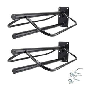 2 Pack Saddle Rack with Pad Bar,Heavy Duty Wall Mounted Saddle Stand Saddle Pad Rack for English Western Saddles Horses Blanket,Black