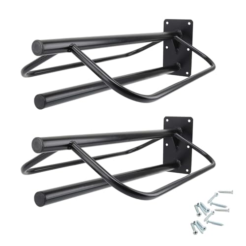HDYEGY 2 Pack Saddle Rack with Pad Bar,Heavy Duty Wall Mounted Saddle Stand Saddle Pad Rack for English Western Saddles Horses Blanket,Black by HDYEGY - Used condition - US$38.34
