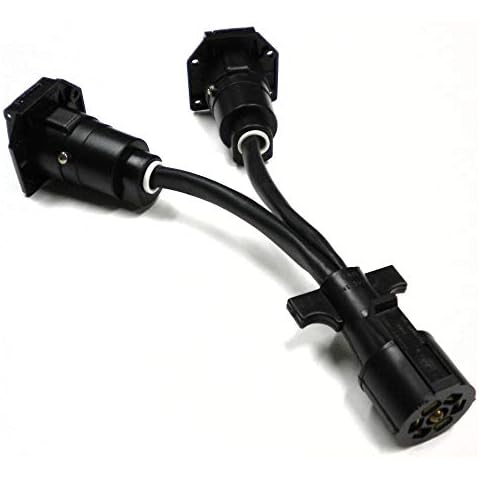 RV Pigtails 20055 7-Way Y Adapter , black Cover