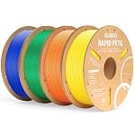 ELEGOO – ELEGOO Rapid PETG Filament 1.75mm 4KG Gelb/Orange/Grün/Blau