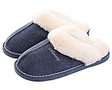 Zapatillas de Estar por Hombre/Mujer Fluff Pantuflas casa Invierno Antideslizantes Cálido Slippers Confortables Zapatos Interior/al Aire Libre