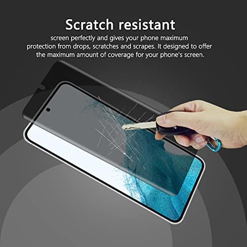 FiiMoo Privacy Screen Protector for Samsung Galaxy S22 Plus/Galaxy S23 Plus, [2 Pack][Fingerprint Recognition][Case Friendly] [Full Coverage], Anti-Spy TPU Ultra HD Soft Film for Galaxy S22 Plus 5G