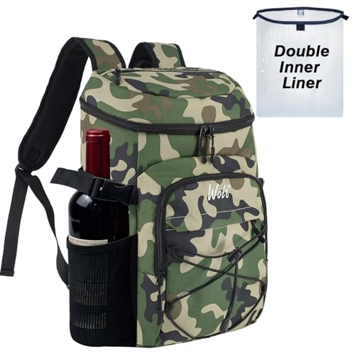 WOLT Backpack Coolers Insulated Leak Proof,24 Cans Soft Sided Cooler Backpack Lunch Box for Beach,Camping-Drink Beverage Beer Cooler Bag