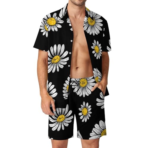 Chemise Hawaïenne Homme et Short de Plage S : ensemble d'été haut de gamme imprimé fleuri