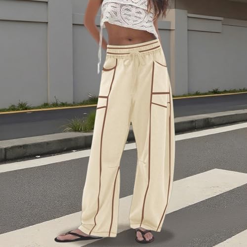 Pantalon décontracté pour femme ample et extensible à jambes larges - 3