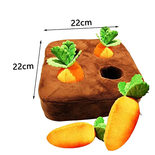 Gartenkarotte Plüschtier, Interaktives Puzzle Gemüse Kauspielzeug, 4 Stück Karotte-3