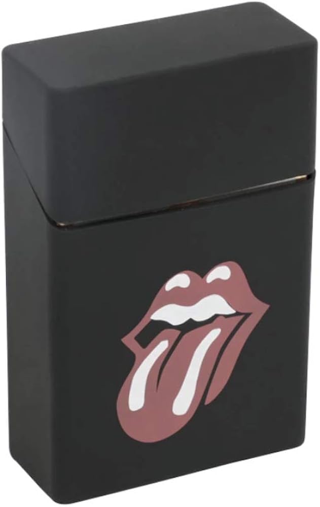 Rolling Stone Cigarette Case for Tongue Black : Amazon.co.uk: Fashion
