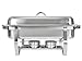 TMS® Set of (2) 8 Quart Stainless Steel Rectangular Chafing Dish Full Size Buffet Catering