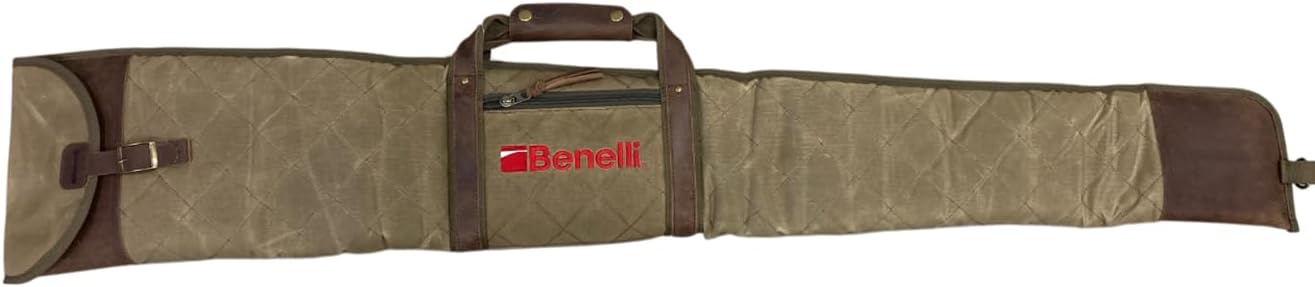 Banded Benelli Lodge 53" Shotgun Waterfowl Gun Case – Olive Waxed Cotton, 600D Lining, Water-Resistant Zippers Compatible with Benelli and other Hunting Shotguns