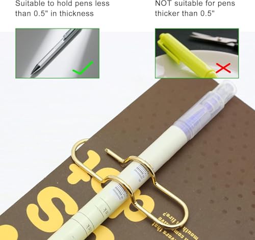 Image of Vihaanta 18 pcs pen loop, pen holder, Clip-on Pen Holders for Notebooks, Journals, and Planners, Paperclip Pen Holder Bookmark, Reusable Stationery Tool for Students, Office, and Daily Use