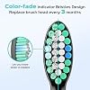 COSLUS Electric Toothbrush Replacement Heads: Compatible with C40 (DY-108Pro), 6 Pack with W-Shaped Design, Black