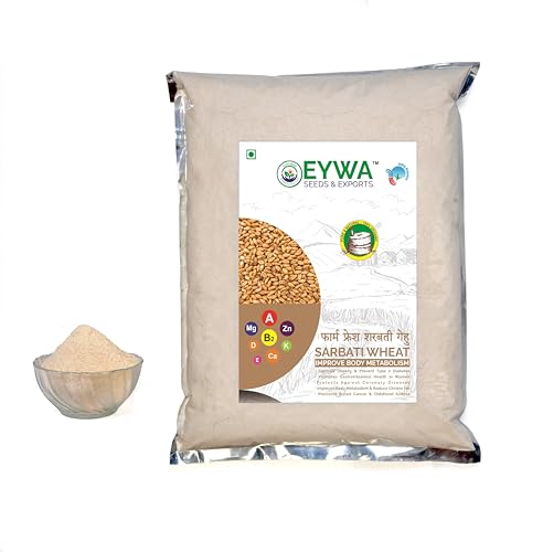 Image of Eywa Seeds & Exports Pvt Ltd Organic Sharbati Wheat Flour (5 Kg) For Eating And Cooking|Sharbati Atta Gehu|Produce Of India From Organic Farms