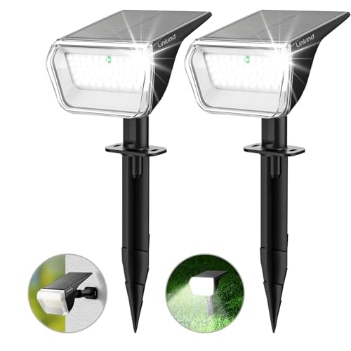 Linkind Solar Spot Lights Outdoor Waterproof Floodlight Cool White 6 Pack