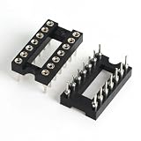 10PCS 8Pin DIP SIP Round IC Sockets Adaptor Solder Type for OP-AMP IC MCU Straight Socket - Gold