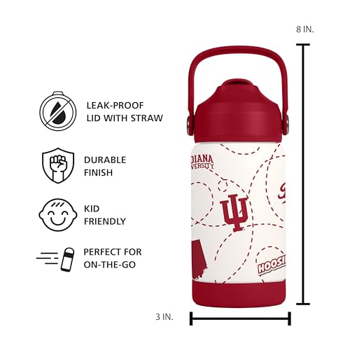 Image of Logo Brands NCAA Mascot Stainless-Steel Kids Bottle -Soft Silicone Mouthpiece, Easy To Carry, Kid-Friendly Design- Great For School & On-The-Go