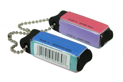 2" Mini 4-Way Black Buffer Block Keychain, Individually sleeved Box