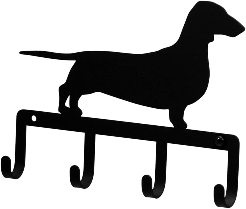 Village Wrought Iron Dachshund Dog Key Holder Key Hooks