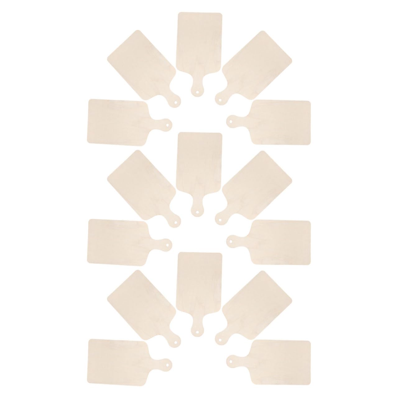 15 Piezas Tabla de Cortar Rectangular Artesanal, Tabla de Embutidos de Madera sin Terminar, Madera, Beige, Estructura Resistente, Fácil de Exhibir, para Manualidades Diy,