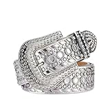 Belt, Ladies Inlaid Belt, Metal Willow Jeans Belt