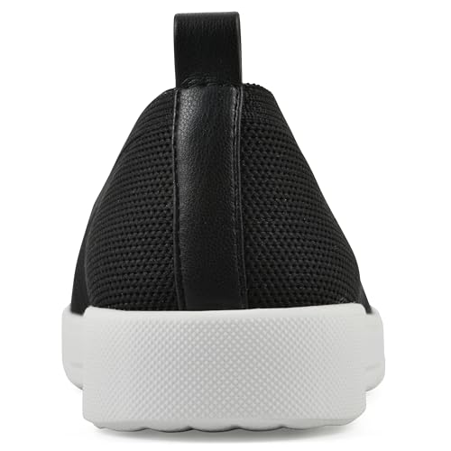 WHITE MOUNTAIN Women's Upright Woven Knit Slip-On Sneaker, Black/Fabric, 8 M by WHITE MOUNTAIN - Image 5