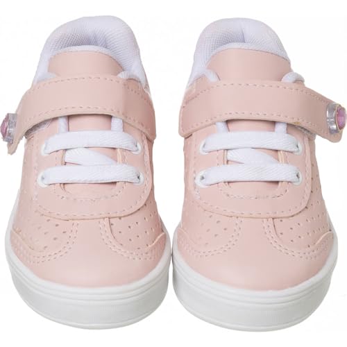 Tênis Feminino Infantil Tininha Casual Escolar Confortável (Rosa, BR, Criança de 1 a 3 anos, Numéric